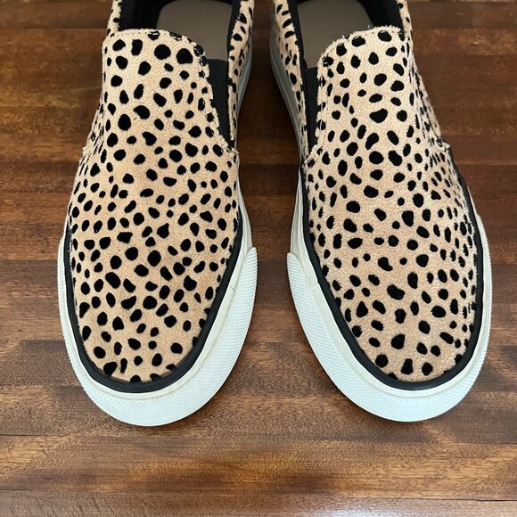 Restricted Shoes Women Leopard Cheetah Print Low Top Sneakers Slip On Size 8 - Picture 2 of 7